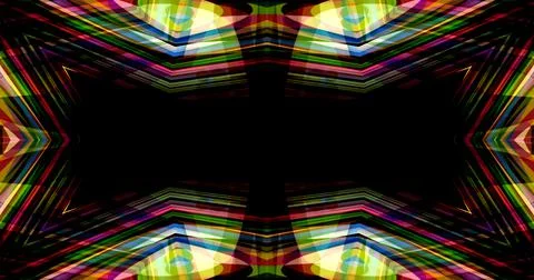 Dark Color Pixels Abstract Pattern Kaleidoscope Symmetric Mandala Stock Illustration