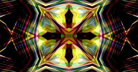 Dark Color Pixels Abstract Pattern Kaleidoscope Symmetric Mandala 스톡 일러스트