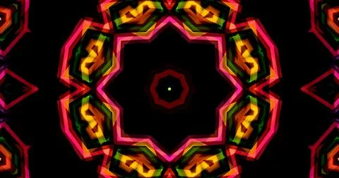 Dark Color Pixels Abstract Pattern Kaleidoscope Symmetric Mandala 스톡 일러스트