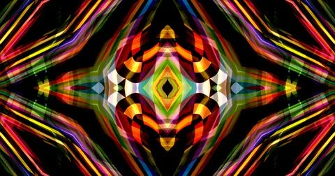 Dark Color Pixels Abstract Pattern Kaleidoscope Symmetric Mandala 스톡 일러스트