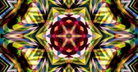 Dark Color Pixels Abstract Pattern Kaleidoscope Symmetric Mandala 스톡 일러스트