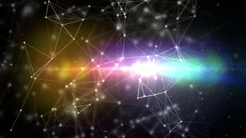 Dark colored abstract technology and engineering motion background Video stock 71671970