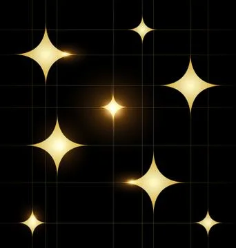 Dark colored background image of the abstract golden square Stock Illustration