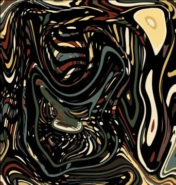 Dark colored background image abstract ornament lines beige and brown Stock Illustration