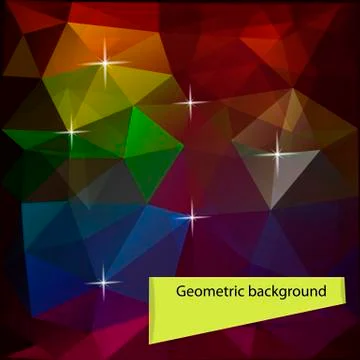 Dark colored polygon geometric background Stock Illustration