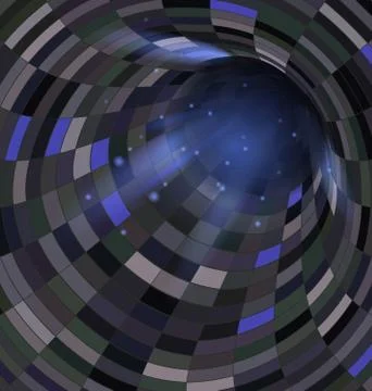 Dark colored vector illustration abstract black blue hole Stock Illustration