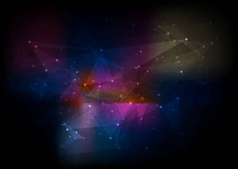 Dark colorful low poly background Dark colorful low poly tech background C... 写真素材