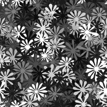 Dark colorless seamless pattern, vector illustration. Texture for fabric Stock Illustration