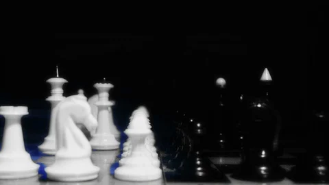 Dark Colors Chess Close Up Stock-Footage 96759119