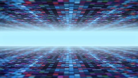 Dark Colors Science Fiction Bricks Blocks Background Stock Footage 94460889