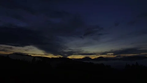 Dark colors of the sky before total darkness Stock Footage 70385334
