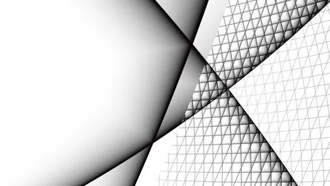 Dark composition with black geometric lines, abstract background Stock Illustration
