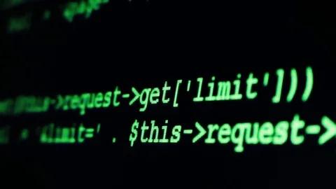 On A Dark Computer Screen Typing, Probably Some Programmer Type On The Keyboard Stock Footage 83015259