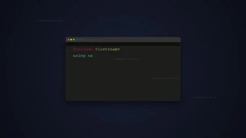 Dark Computer Terminal Screen with Glowing Cursor and Code Lines - Technolo.. Stock Footage 348415401