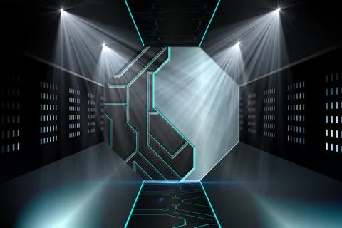 Dark computing background Stock Illustration