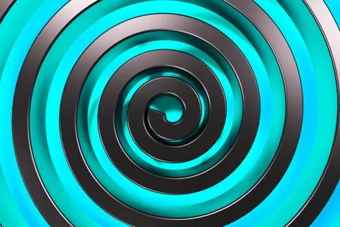 Dark concentric spiral on glowing background Stock Illustration