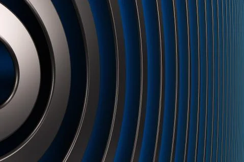 Dark concentric spiral on glowing background Stock Illustration