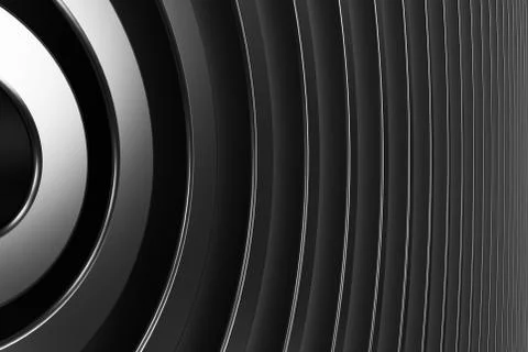 Dark concentric spiral on glowing background Stock Illustration