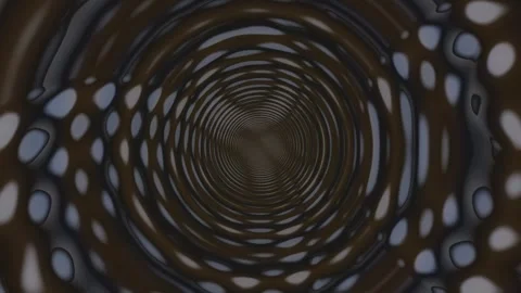 Dark Concentric Tunnel VJ Seamless Loop Stock Footage 340567443