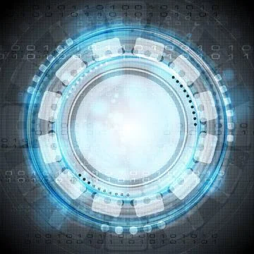 Dark concept vector tech card Abstract blue hi-tech card. Vector backgroun... Stock Photos