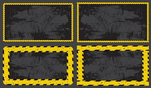 Dark construction background set Stock Illustration