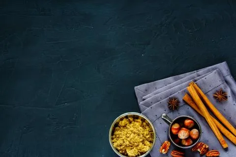 Dark cooking table Stock Photos