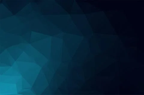 Dark cool modern blue Low poly crystal background. Polygon design pattern. Low p Stock Illustration
