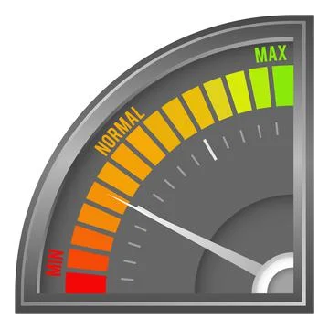 Dark corner meter. Level indicator. Dashoboard icon Stock Illustration