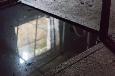 The dark corner of the pool Stock Photos