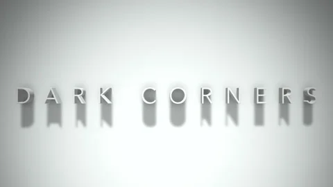 Dark corners 3D title animation with shadows on a white background 스톡 동영상 297816630