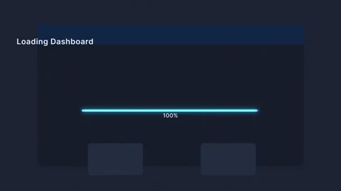Dark Corporate Dashboard Loading Screen with Progress Bar UI Loop Stock Footage 328007378