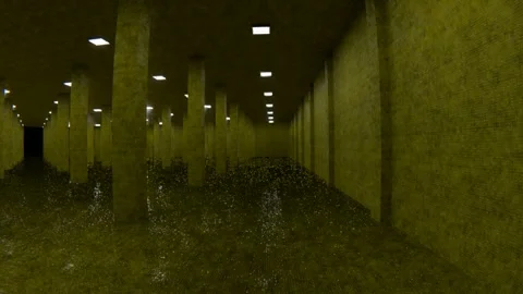 Dark Corridor with Minimal Light Stock Footage 337598876