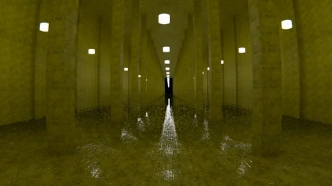 Dark Corridor with Minimal Light Stock Footage 337598891