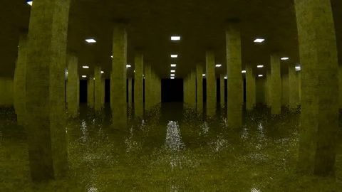 Dark Corridor with Minimal Light Stock Footage 337598898