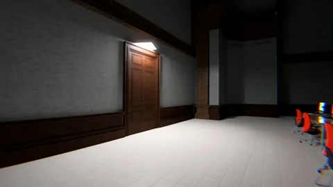 Dark Corridor with Minimal Light Stock Footage 337599596