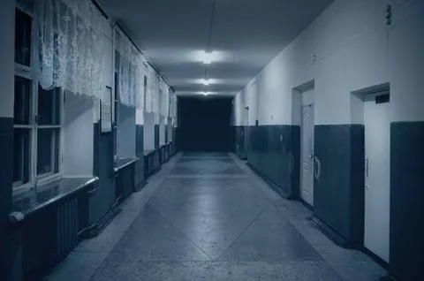 A dark corridor. Stock Photos