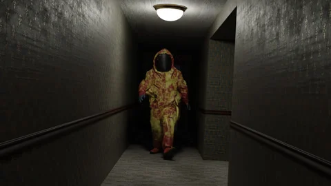 Dark Corridor Surprise Stock Footage 248348686