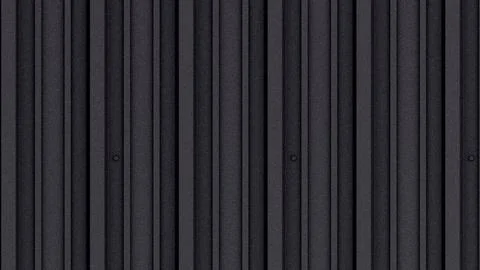 Dark corrugated metal texture background, industrial building material Illustrazione stock