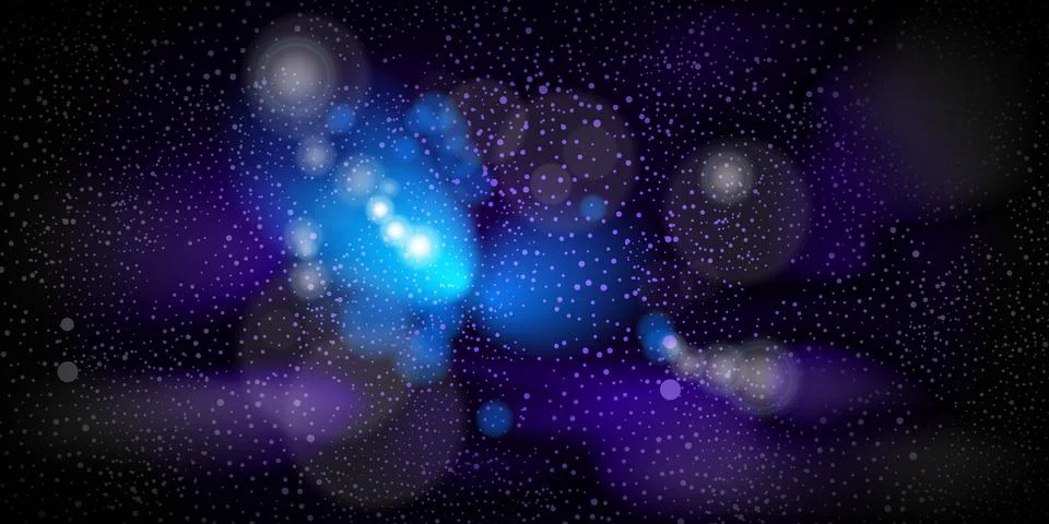 Dark Cosmic Nebula, Deep Outer Space, Cosmos Concept, Texture, Background -.. Stock Illustration