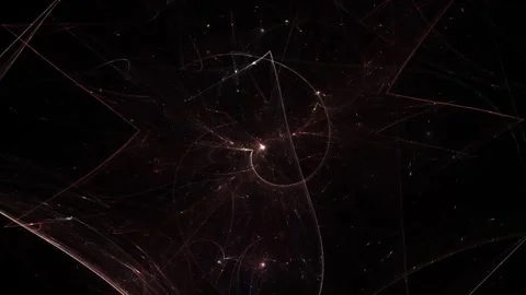 Dark Cosmic Web and Crimson Starlight Matrix Loop Stock Footage 345969816