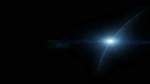 Dark cosmos with artistic planet Stock Footage 232300566