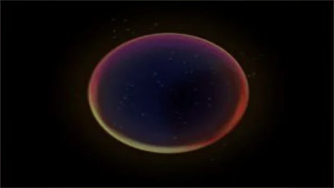 In the dark cosmos, a blue planet glows like a sphere, illuminated by a distant  Stock Footage 296863913