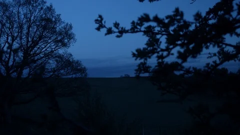 Dark countryside Landscape Stock Footage 86862078