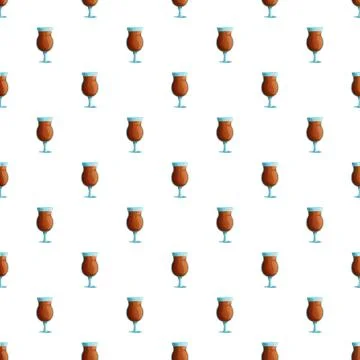 Dark craft beer glasses repeating seamless pattern Stock Illustration