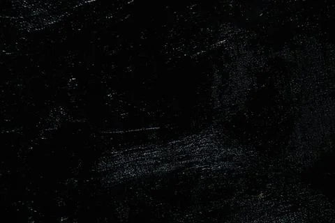 Dark creative background - rough linen canvas unevenly covered with black pri Stock Photos