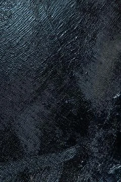 Dark creative background - rough linen canvas unevenly covered with black pri Stock Photos