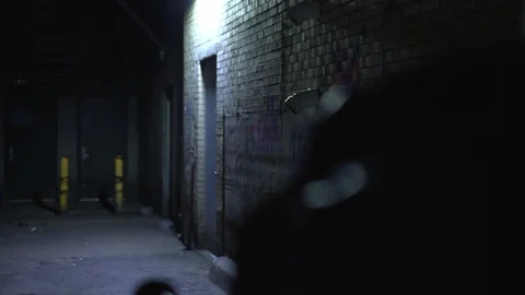 Dark Creepy Back Alley In City 4k Stock Video Pond5