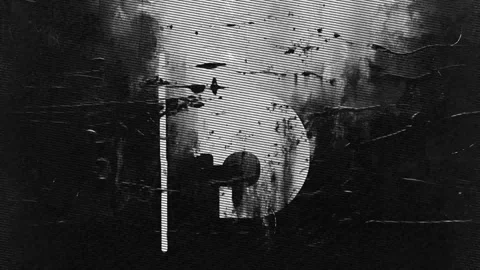 Dark CRT scanline glitch texture with analog noise and distortion Stock Footage 327320757