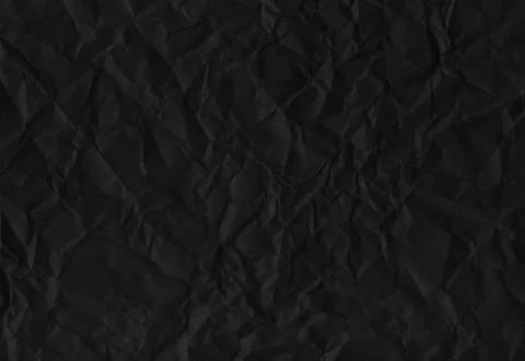 Dark crumpled paper texture, background for design Stock Illustration