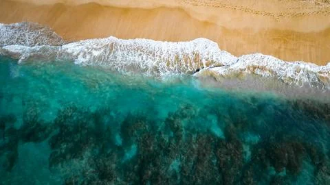 Dark crystal beach Stock Photos